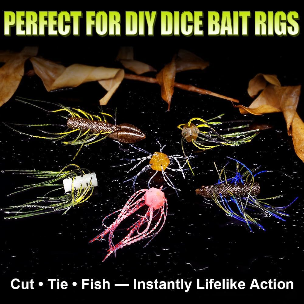 Rubber-Legs-Fly-Tying-Materials-12-Colors-Silicone-Legs-for-Fly-Tying-Flies & Jigs Trout Bass Panfish Lure Making Supplies Kit