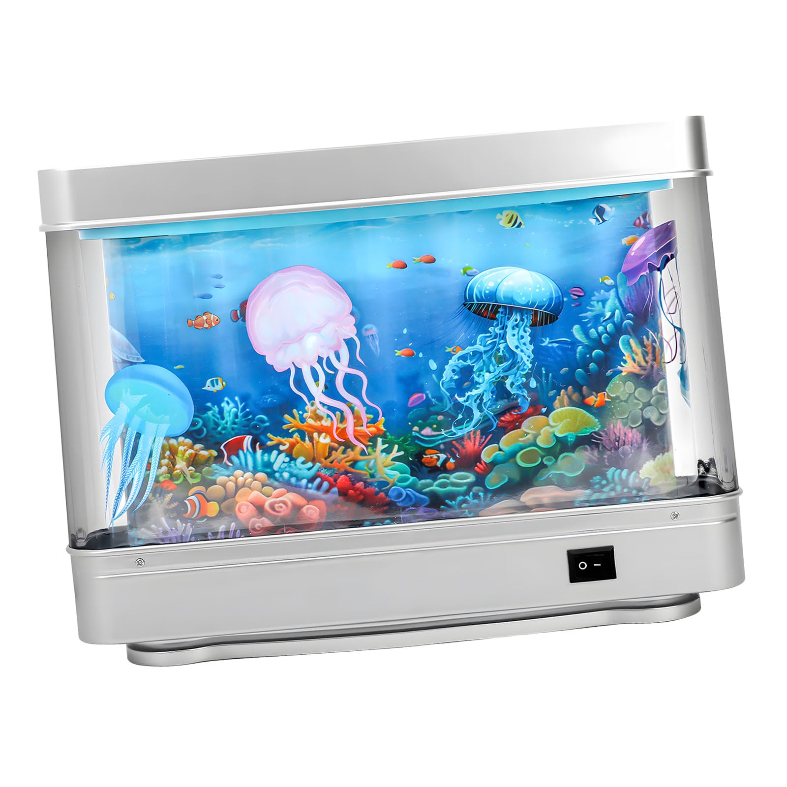 Lampada decorativa per acquario, a forma di medusa, in plastica ABS, illuminazione a LED sicura, alimentazione USB, lampada da scrivania per casa, ufficio, luce notturna a meduse