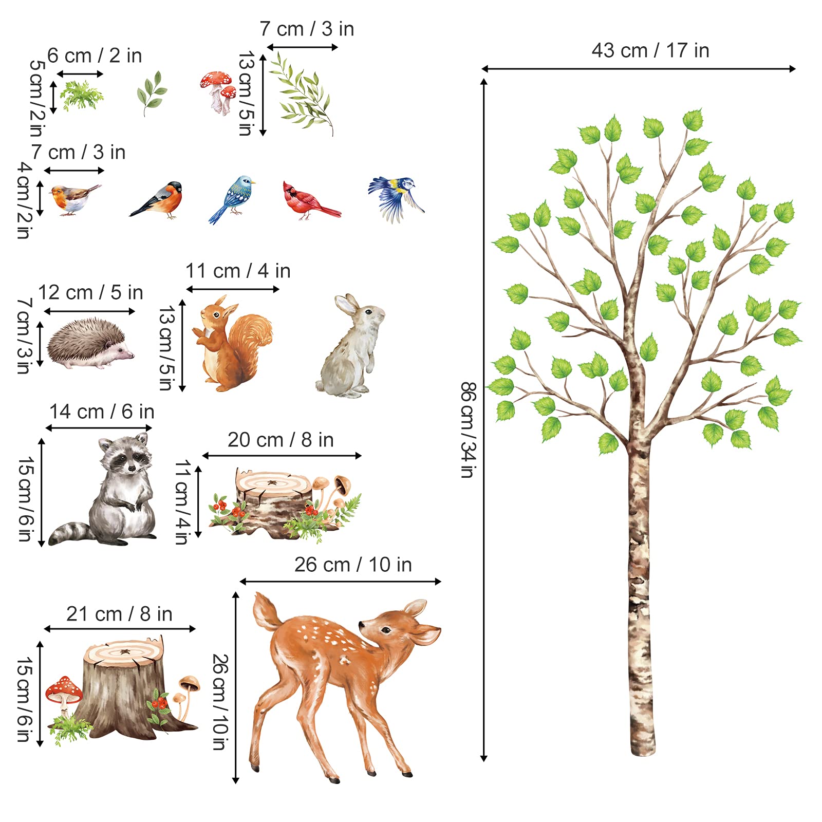 Adesivi Murali Animali Della Giungla - Decorazione Per Camera Bambini E Nursery