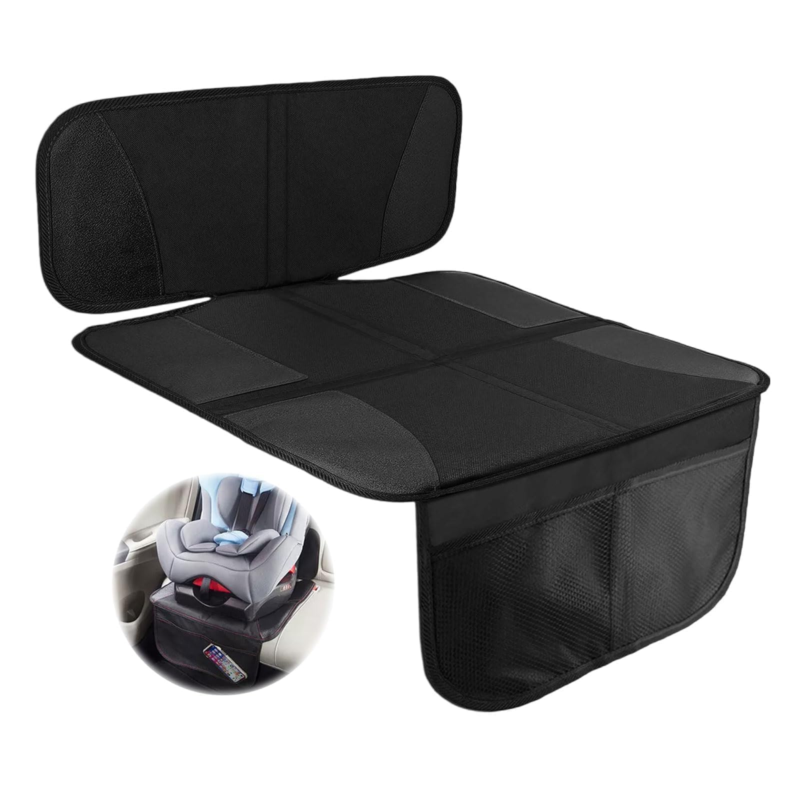 MINZHI Funda para Asiento Trasero, con Bolsillos de Malla, Protector de Asiento de Coche, Protector de Asiento, Protector de Asiento para Coche, Adecuado para Usar en los Asientos Traseros.