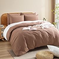 Vista 65 de NEXHOME PRO Funda de edredón Twin XL 100% algodón lavado, transpirable, duradera, texturizada, similar al lino, juego de ropa de cama para el hogar