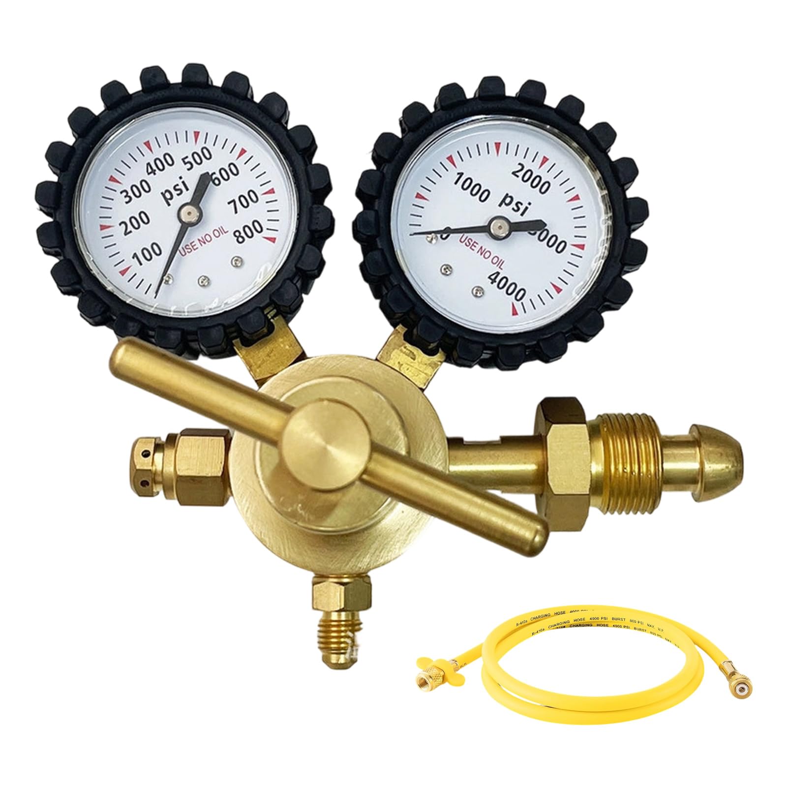 Tsophreniq Men's 800Psi Nitrogen Professional Tool Double Pressure Gauges 0-600 / 800Psi For Easy Leak Detection And Fault Troubleshooting In Hvac Systems Detection