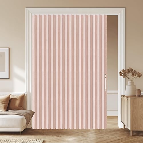 Miniatura 26 de AJAZZ Cortinas 100% Opacas para Puertas Corredizas de Entrada, Puertas de Acordeón para Entrada, Cortina Magnética para Puerta de Dormitorio Sala de