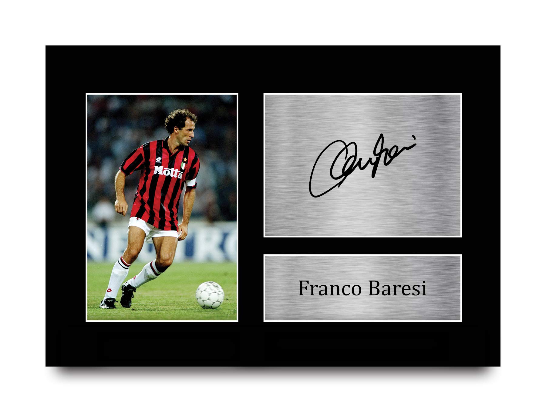 Franco Baresi AC Milan A4 Autograph Print Gift