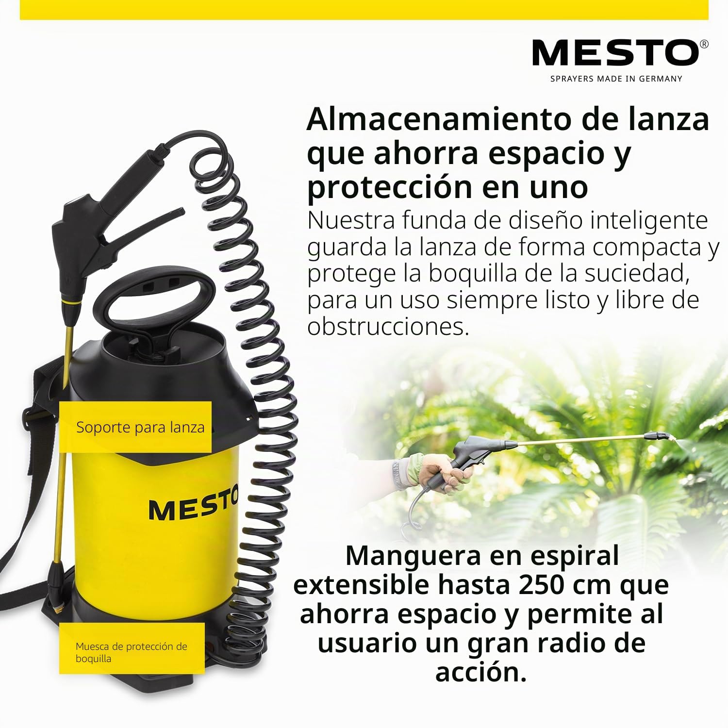 MESTO Set de 5 pulverizadores profesionales a presión de 5 l, incluye filtro Mesto, 120 mm, pulverizador a presión de 3 bares, botella pulverizadora para casa y jardín, botella pulverizadora para