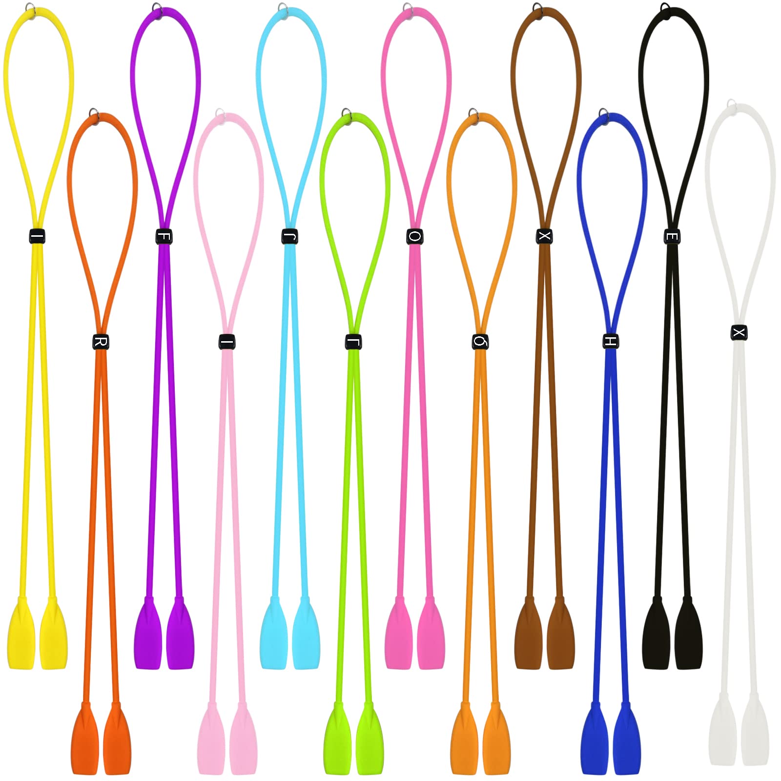 12 Pack Eyeglasses Strap Eyewear Retainer Adjustable Silicone Sunglasses Holder Straps,Eyeglasses Retainers