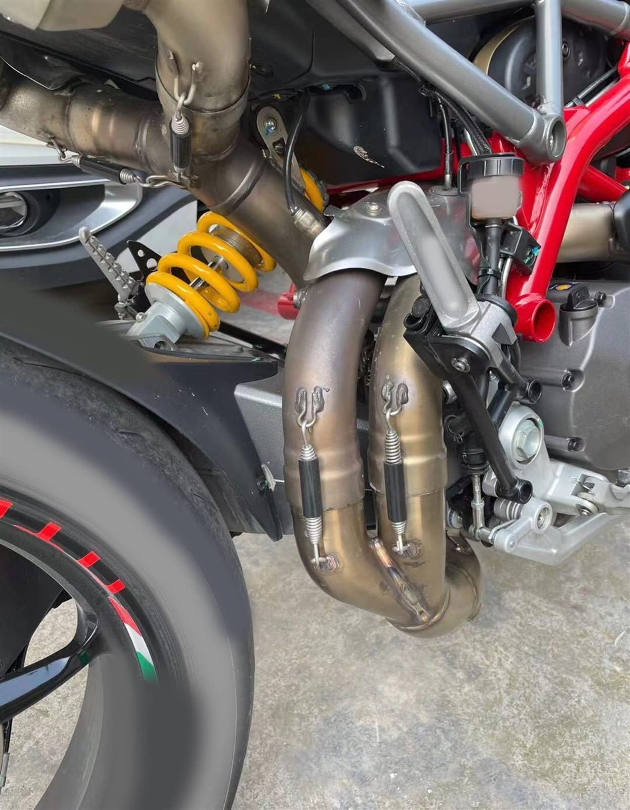 Tubi Scarico Slip On Link Tubo Catalizzatore Elimina Eliminator Maggiore Moto Fuga Moto per Ducati Hypermotard 950 SP 2019 2020 2021