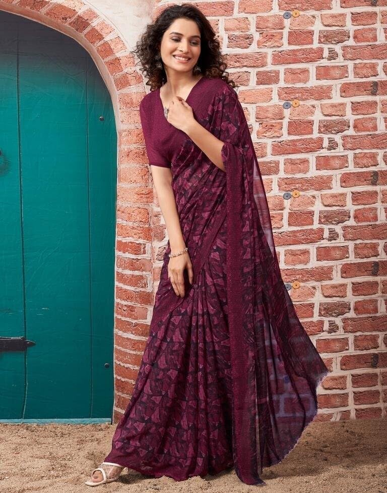 Image of Shiv Textiles Womens Shiv Textiles Women's Georgette Printed Saree