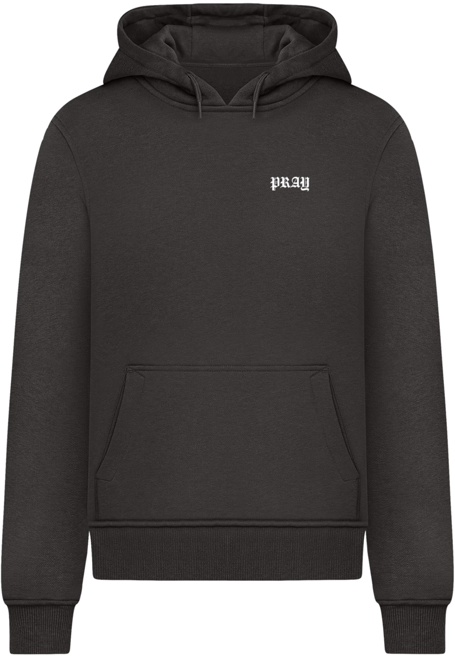 Mister Tee Męska bluza z kapturem Faith Meets Strength Hoody – bluza z kapturem z haftem "Pray" z przodu i dużym nadrukiem na plecach, mieszanka bawełny, regularny krój, Streetwear & Urban Style