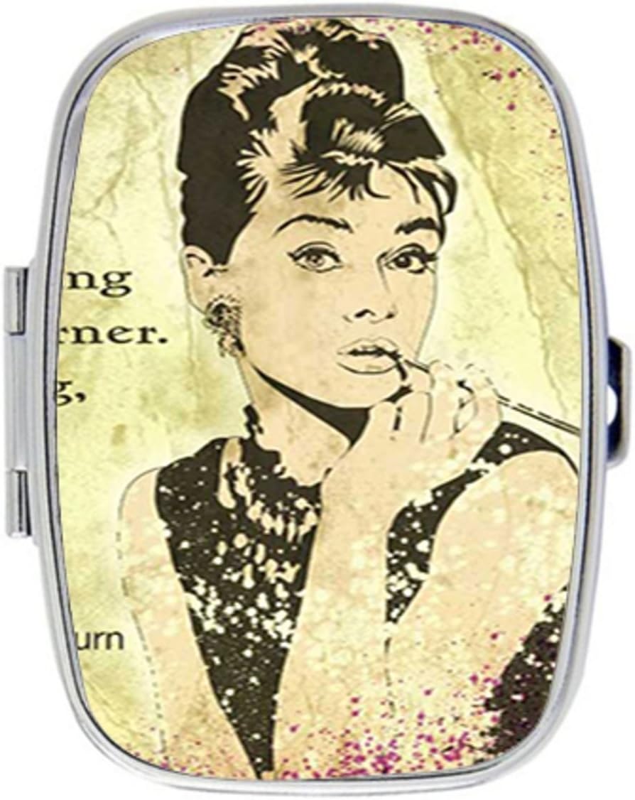 Audrey Hepburn Quote Custom Rectangular Pill Case Vitamins