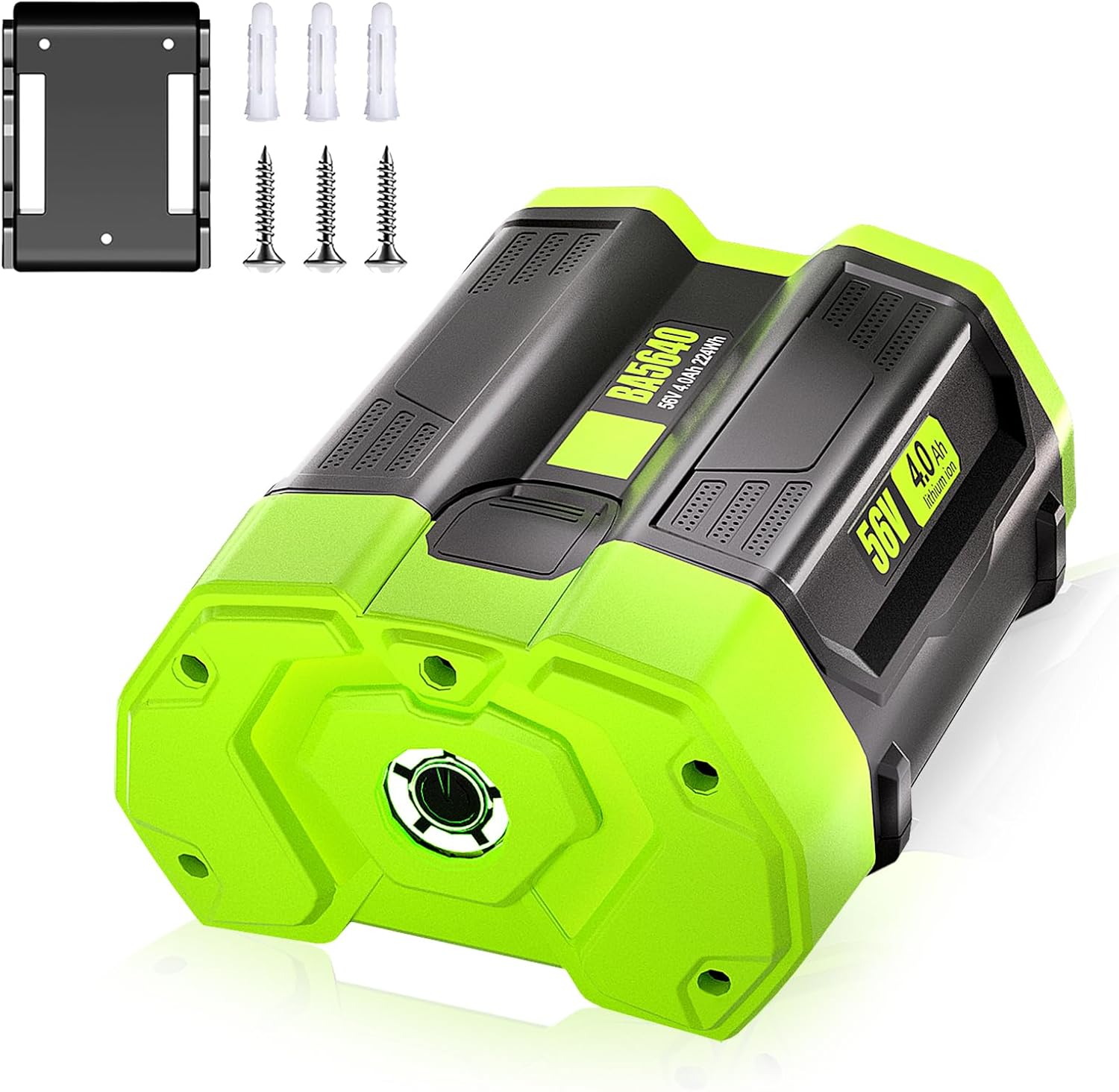 【with Battery Holder】4.0Ah Replacement Battery for EGO 56V Battery BA2800 BA1400 BA4200 BA5600T, Compatible with EGO 56 Volt Battery Power+ Tools STA1500 ST1502LB CS1604 HT2400 LB4800 LB5804 LB6504