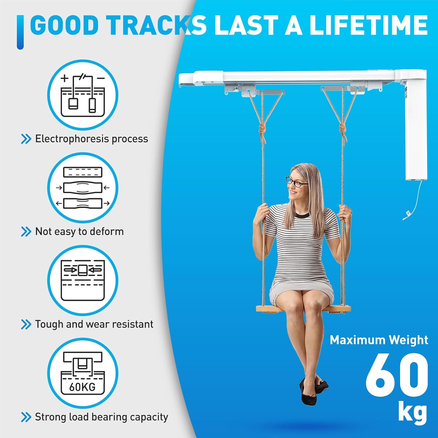 Smart Electric Curtains Track, Ceiling Curtains Track Adjustable Retractable Motorized Curtain Rod From 59 to 106 Inches, Automatic Curtain Opener, Work with Alexa/Google Home/Tuya Voice Control 5 71iQXwgrQmL. AC SL1500