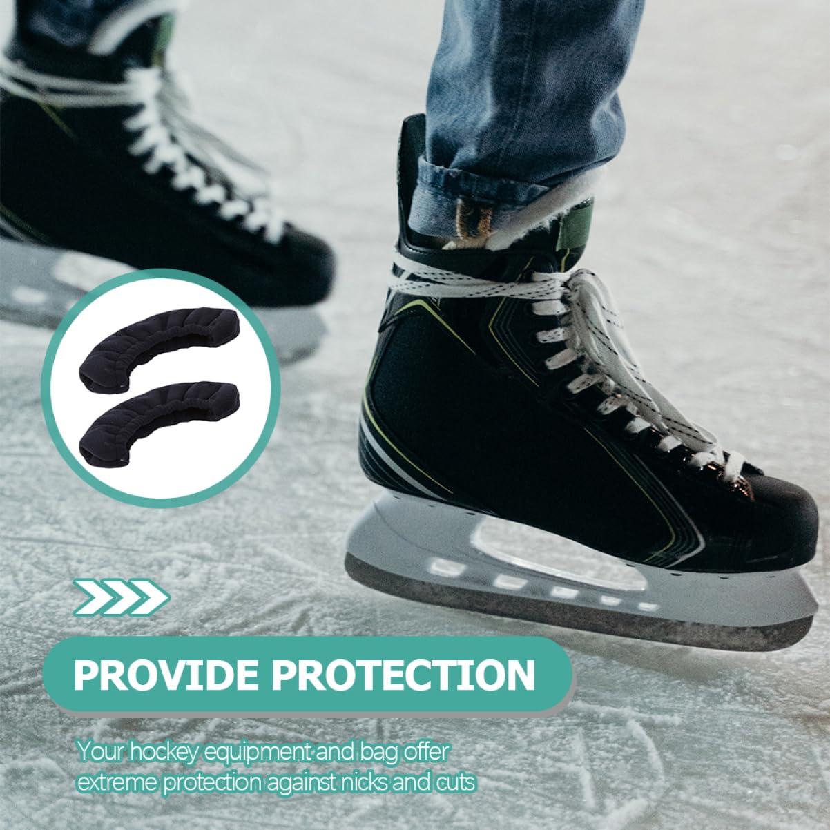 Kisangel 1 Coprilama per Ghiaccio Protezione per Lame Pattinaggio Compatibile con Pattini e Scarpe Hockey Colore