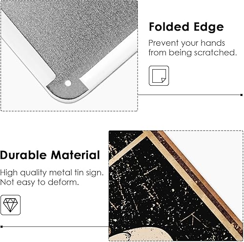 Miniatura 3 de Sanwarm Letrero de metal con diseño de esqueleto, café fuerte, retro, divertido, vintage, para sala de estar, cafetería, bar, club, oficina, hogar,