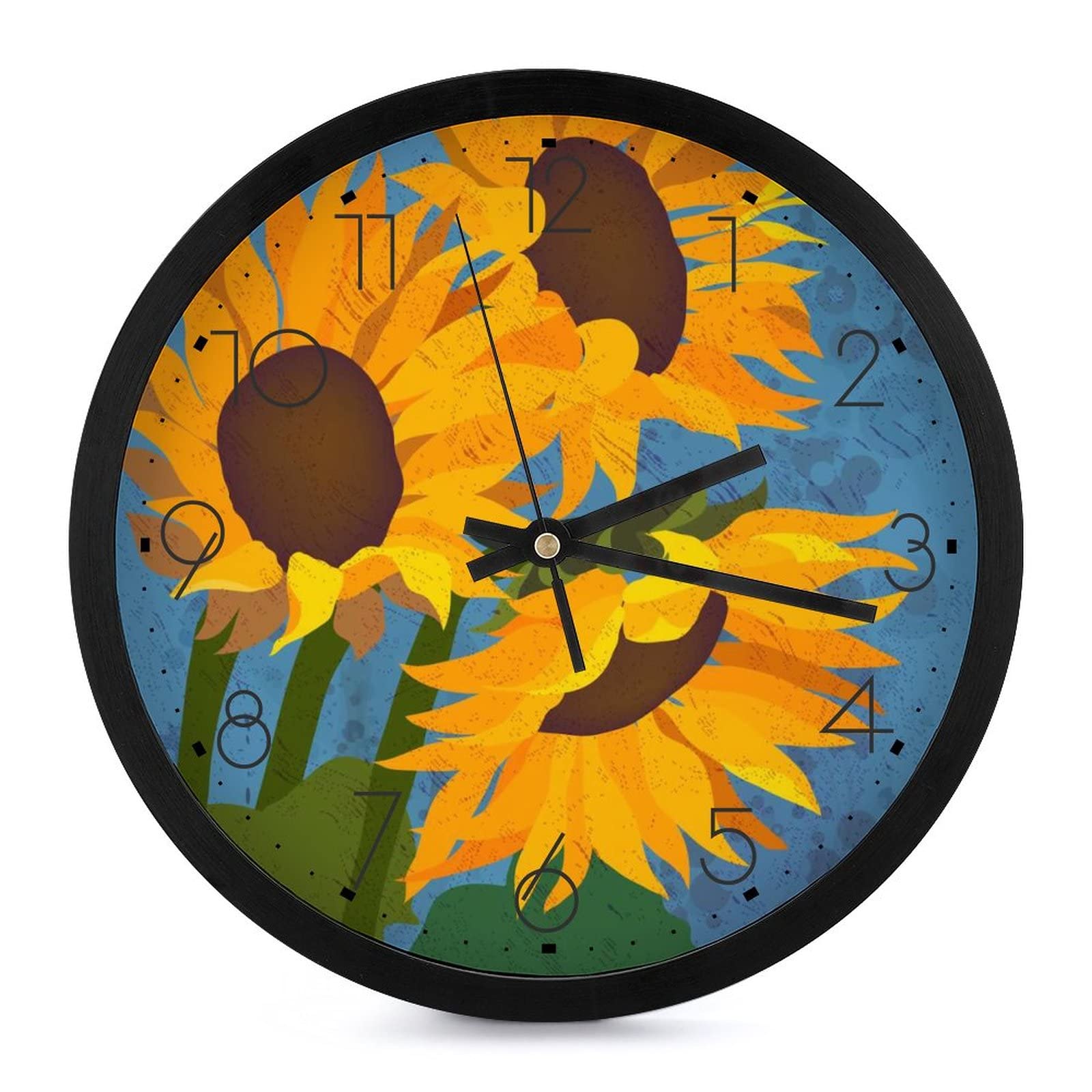 Horloge murale tournesol pour lire l'heure facilement chez soi