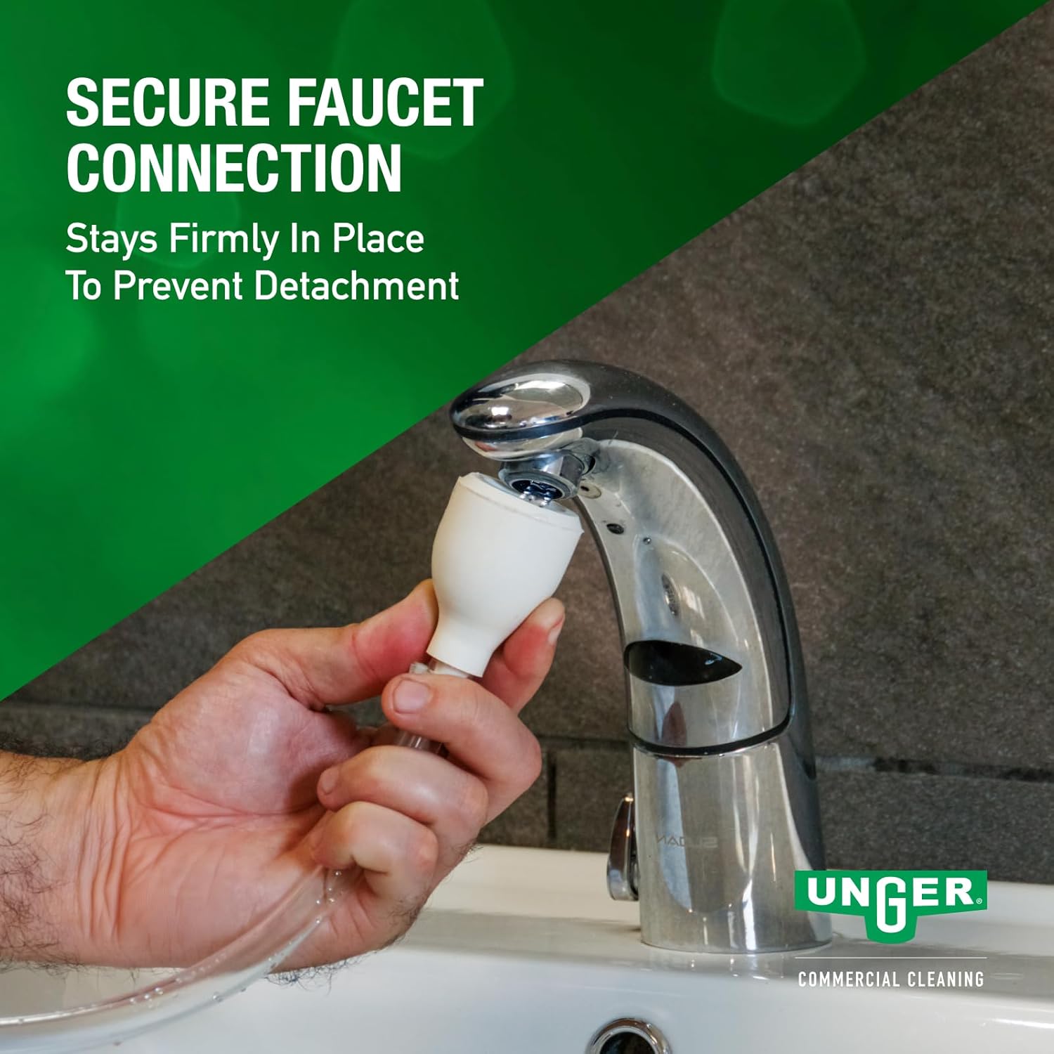 Unger Commercial Easy Adapter Hose, 6 ft, Clear/White - Faucet Attachment for Easy Bucket Filling, Janitorial Cleaning Accessory - WH180