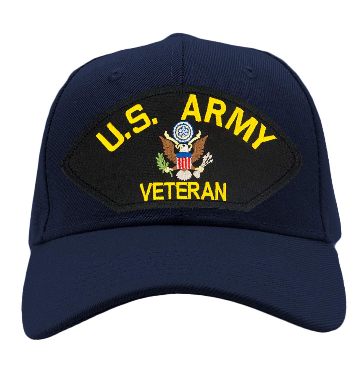PATCHTOWN US Army Veteran Hat/Ballcap Adjustable-Back One Size Fits Most