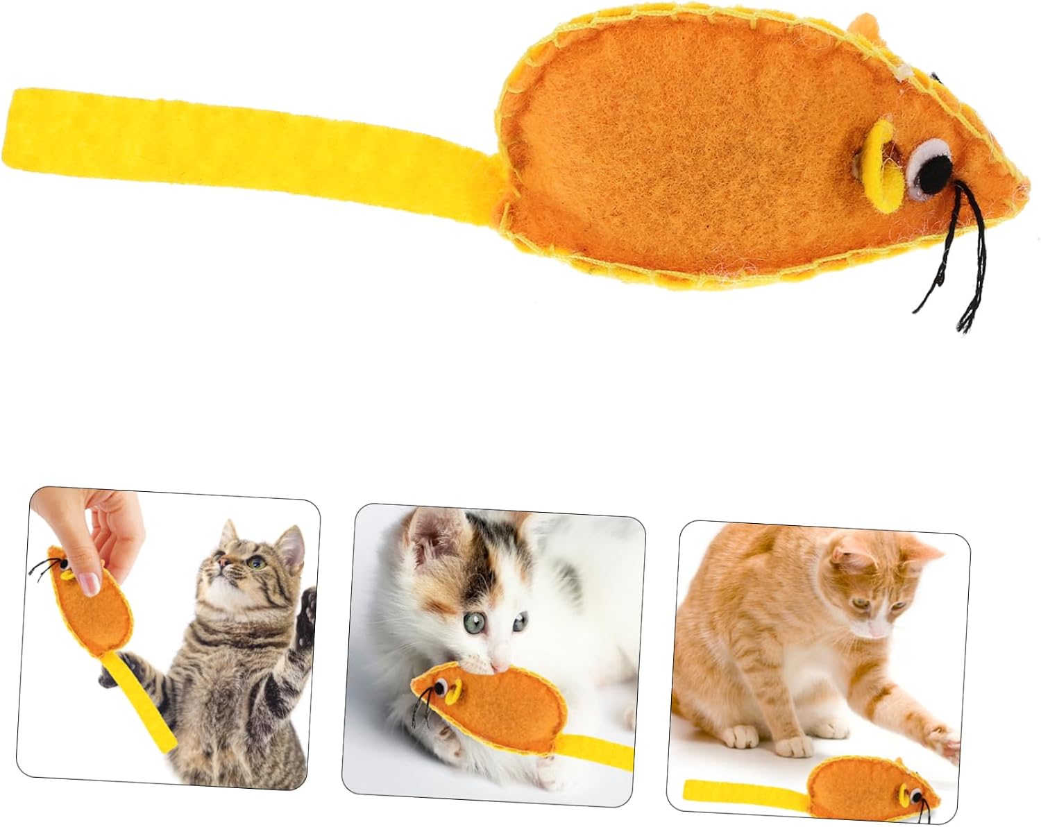 Kisangel 5pcs Soft Mouse Toys for Cats Fun Chewing Kicking Indoor Toys for Kittens Lightweight Canvas Design to Engage Natural Instincts and Keep Pets Active