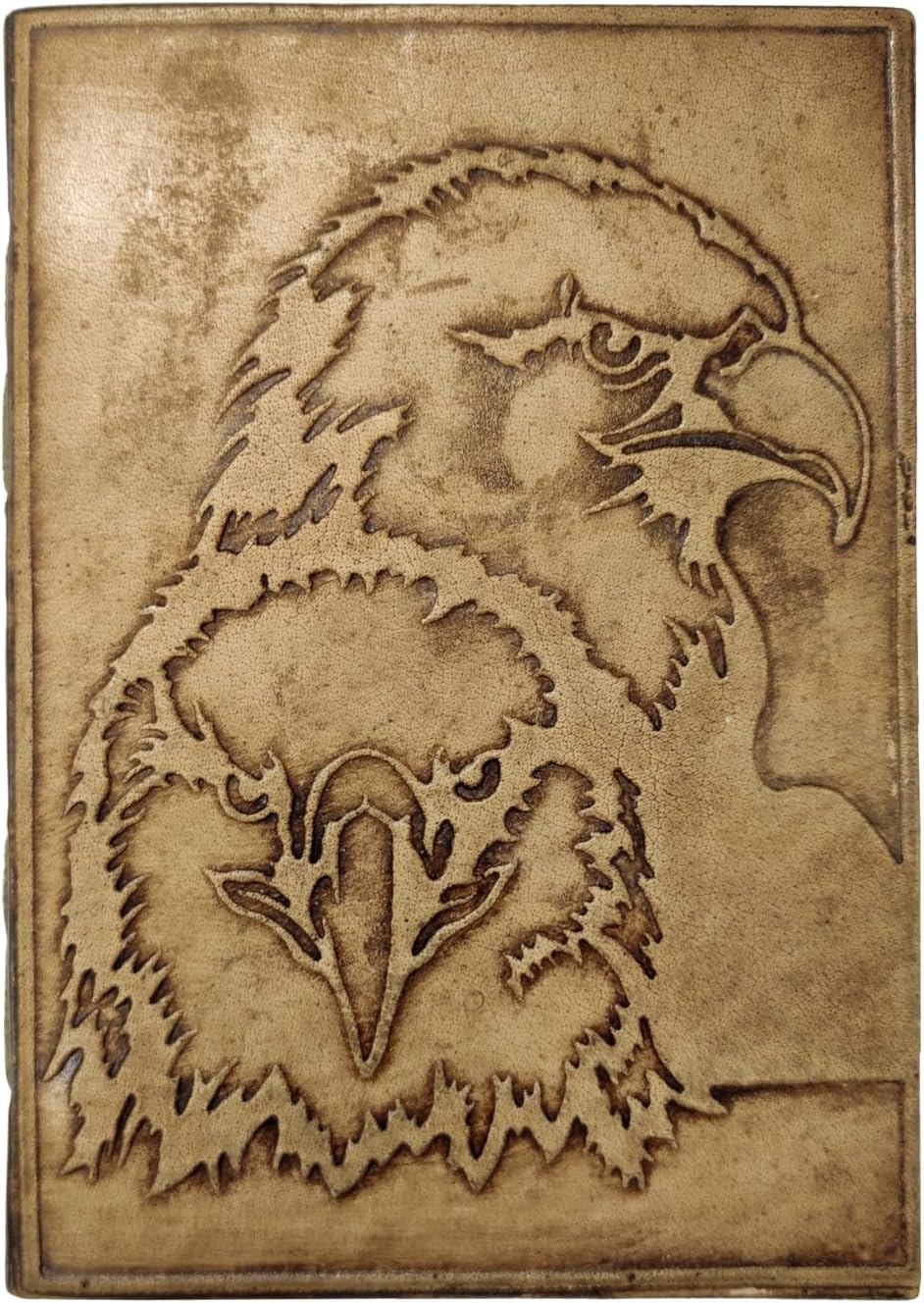 Purpledip Leather Journal (Diary Notebook) 'Majestic Hawk': Handmade Paper In Leather Cover For Corporate Gift or Personal Memoir (11319)