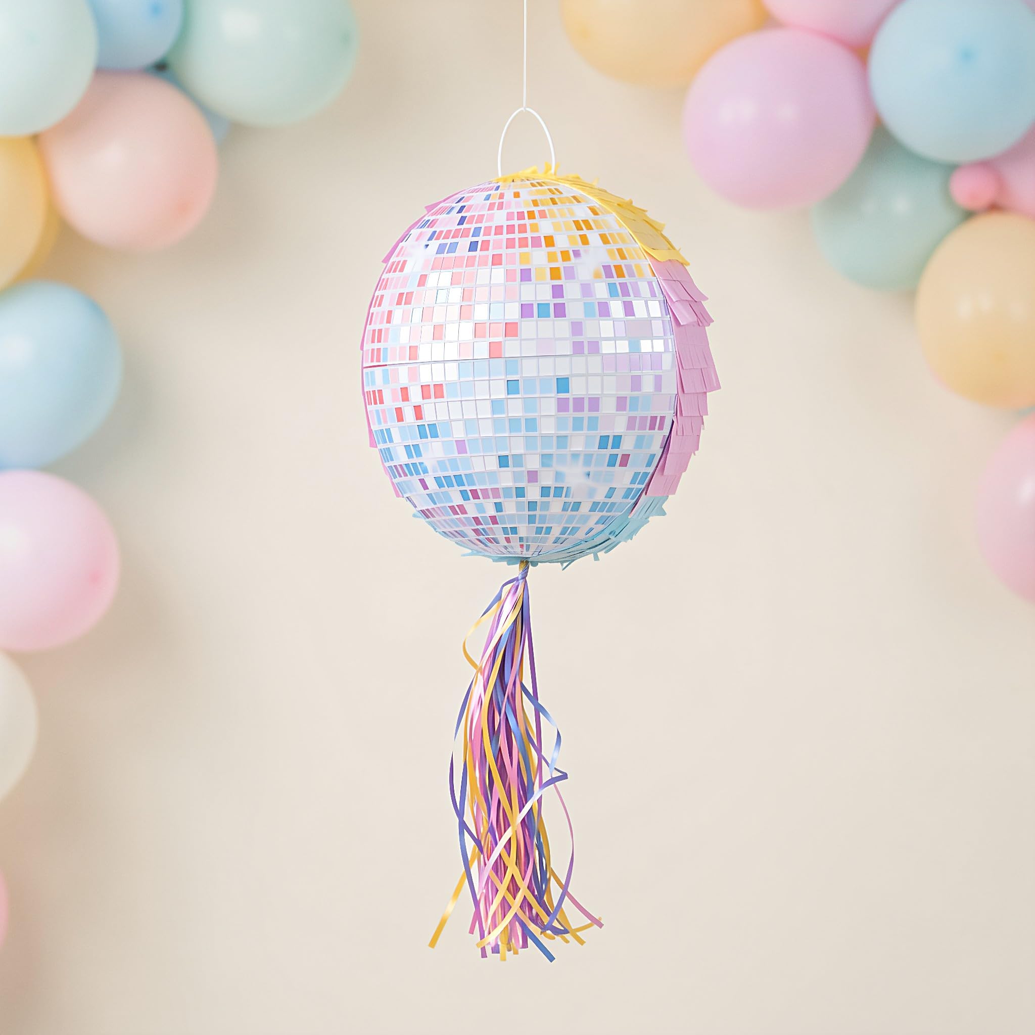 Veemoon 1 Set Disco-Piñata mit Stab, Augenbinde und Konfetti zur Dekoration