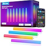 Glide RGBIC Wall Lights, Music Wall Lights Works with Alexa and Google Assistant, Smart LED Light Bars for Bedroom, Living Room, Gaming Room, Party, Music Sync, 7 Panels Set (2 Sections/Panel)