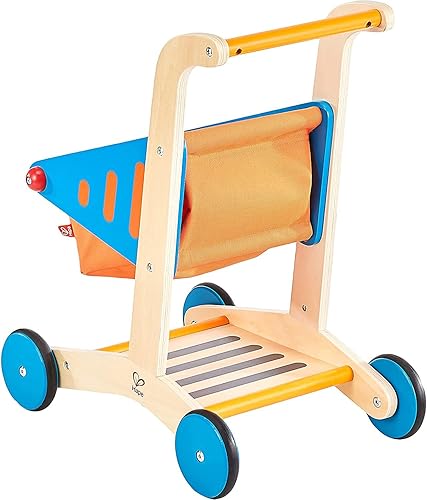 Miniatura 2 de Carrito de compras de madera para niños Hape galardonado Multi, L: 16.9, W: 11.8, H: 19.8 pulgadas, Multi, Carrito de compras de juguetes