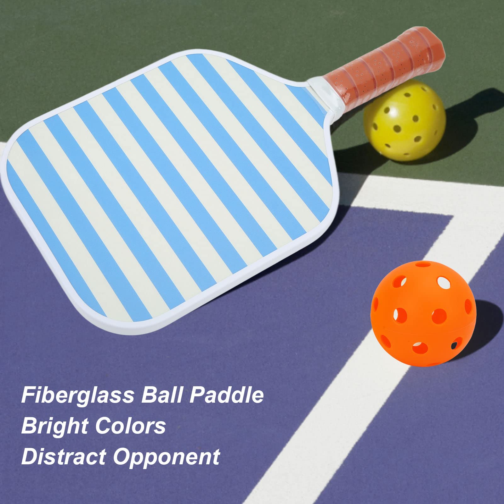 Fiberglas-Ballpaddel, tragbar, weich, leicht, Fiberglas-Ballschläger für Sportler