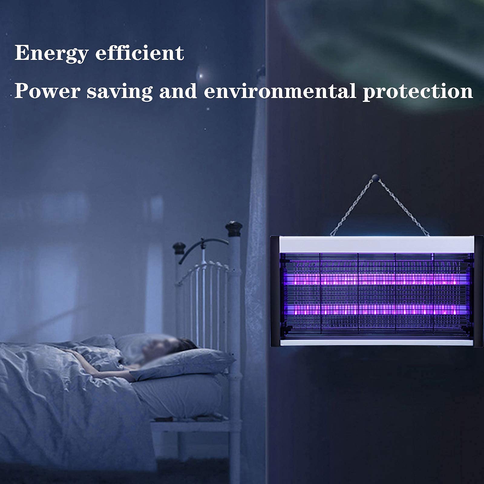 UV-Licht-Mückenfalle, Insektenabwehrlicht, LED-UV-Lampe, Gewerbliche Fliegenbekämpfungsleuchten, Elektronischer Insektenvernichter, Fliegenbekämpfungsmittel für Haushalte und Restaurants, 4