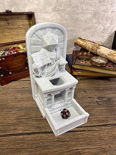 Miniatura 3 de MunnyGrubbers - Torre de dados RNGesus - (juego de dados D20 de 7 piezas al azar incluido) - Juego de rol de mesa - Rodillo de dados - Calabozos y