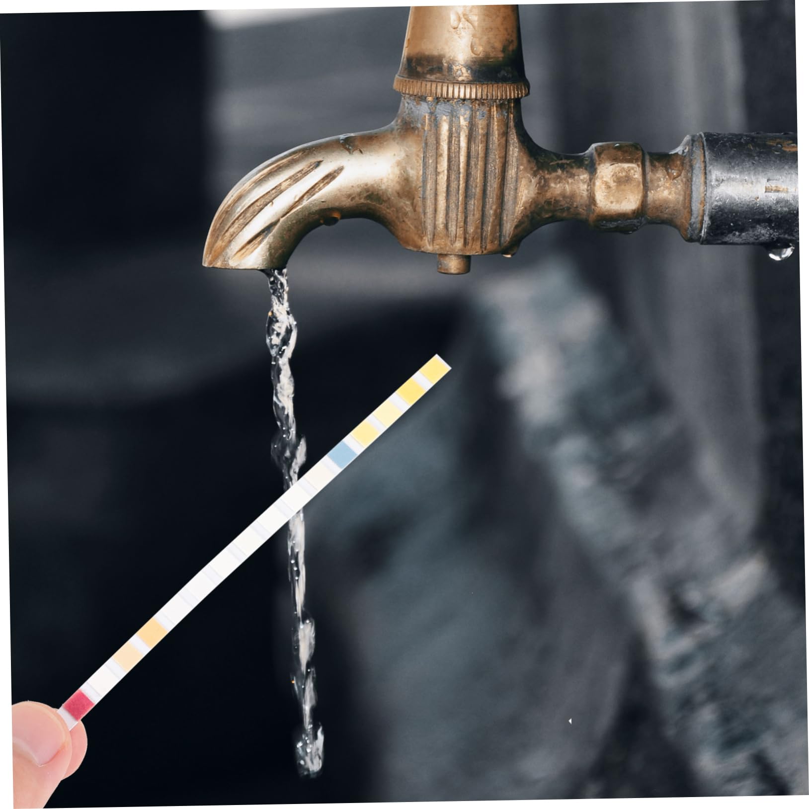100 Stück Wasserteststreifen für Trinkwasser Praktische Testpapiere zur Wasserqualitätsprüfung mit Tropfer und Teströhrchen für Zuhause und Büro