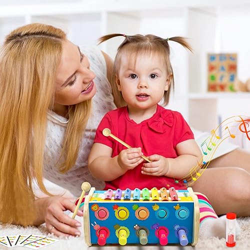 Miniatura 5 de Fajiabao Juguetes Montessori de madera para niños de 1 a 2 años juguetes educativos para niños de 1 a 18 meses juguetes educativos para niños de 1 a