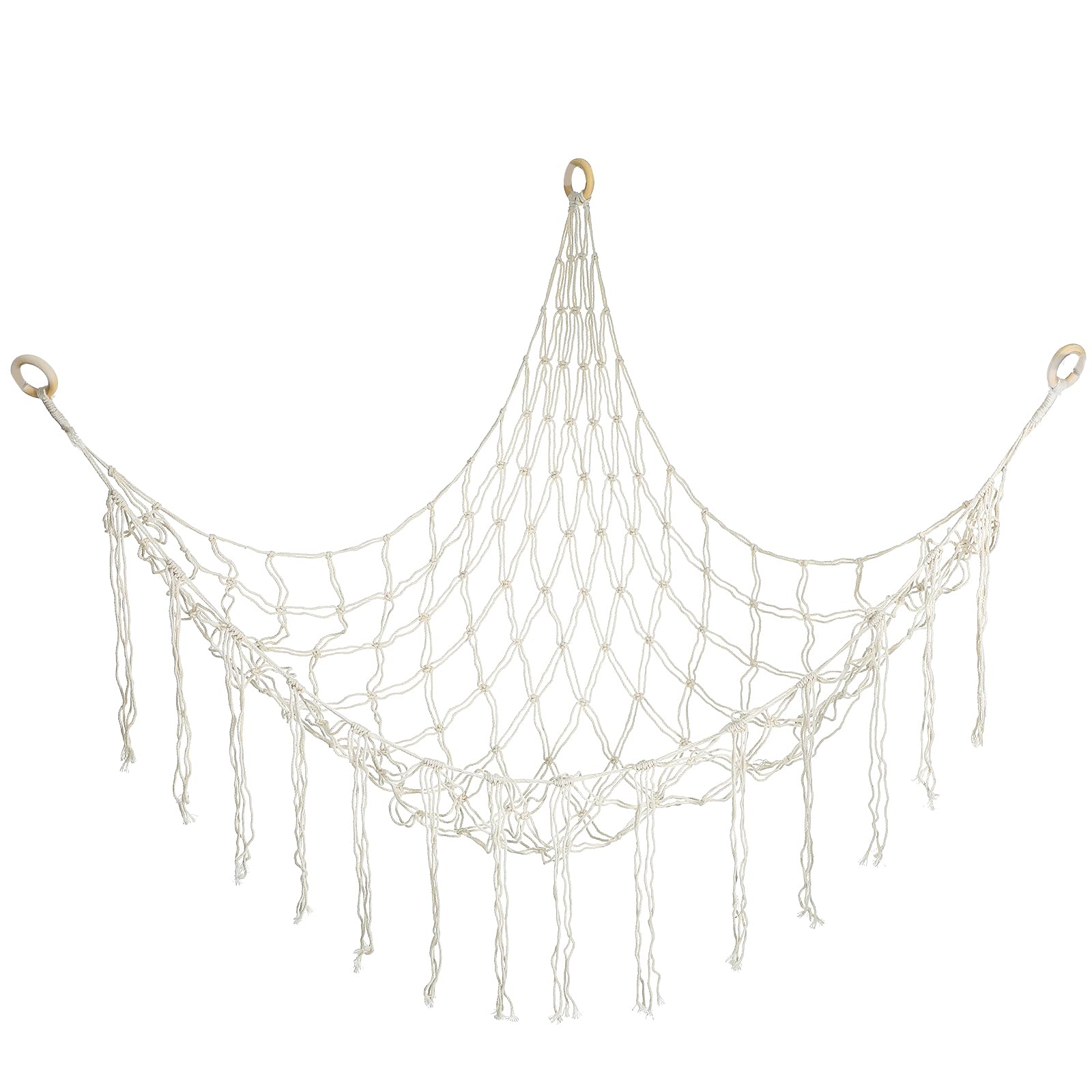 Classicseali Teddy Net, 140 x 80 cm Teddy Hammock Toy Storage Net, Durable and Stylish Hammocks for Soft Toys, Boho Nursery Decor - Perfect for Kids Bedroom and Playroom