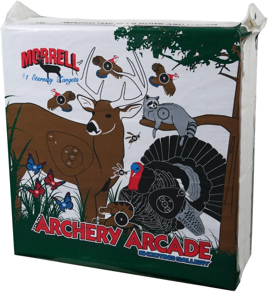 Morrell Youth 18 Pound Children's Arcade Field Point Archery Bag Target for 30 Pound Bows with 2 Shooting Sides and Over 20 Animals