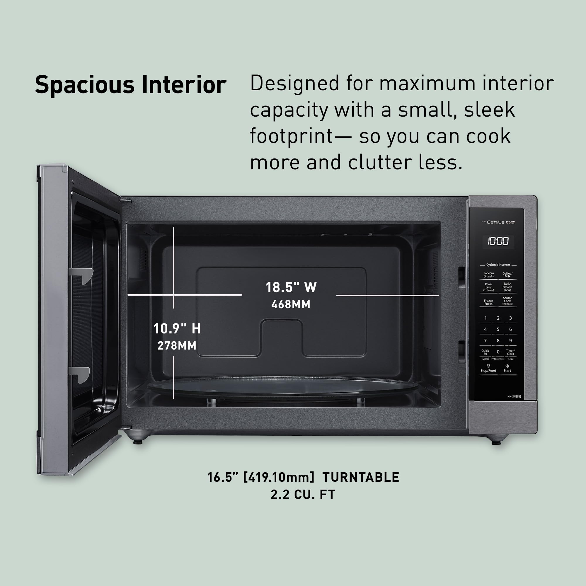 Amazon.com: Panasonic NN-SN98JS Microwave Oven Stainless Steel 