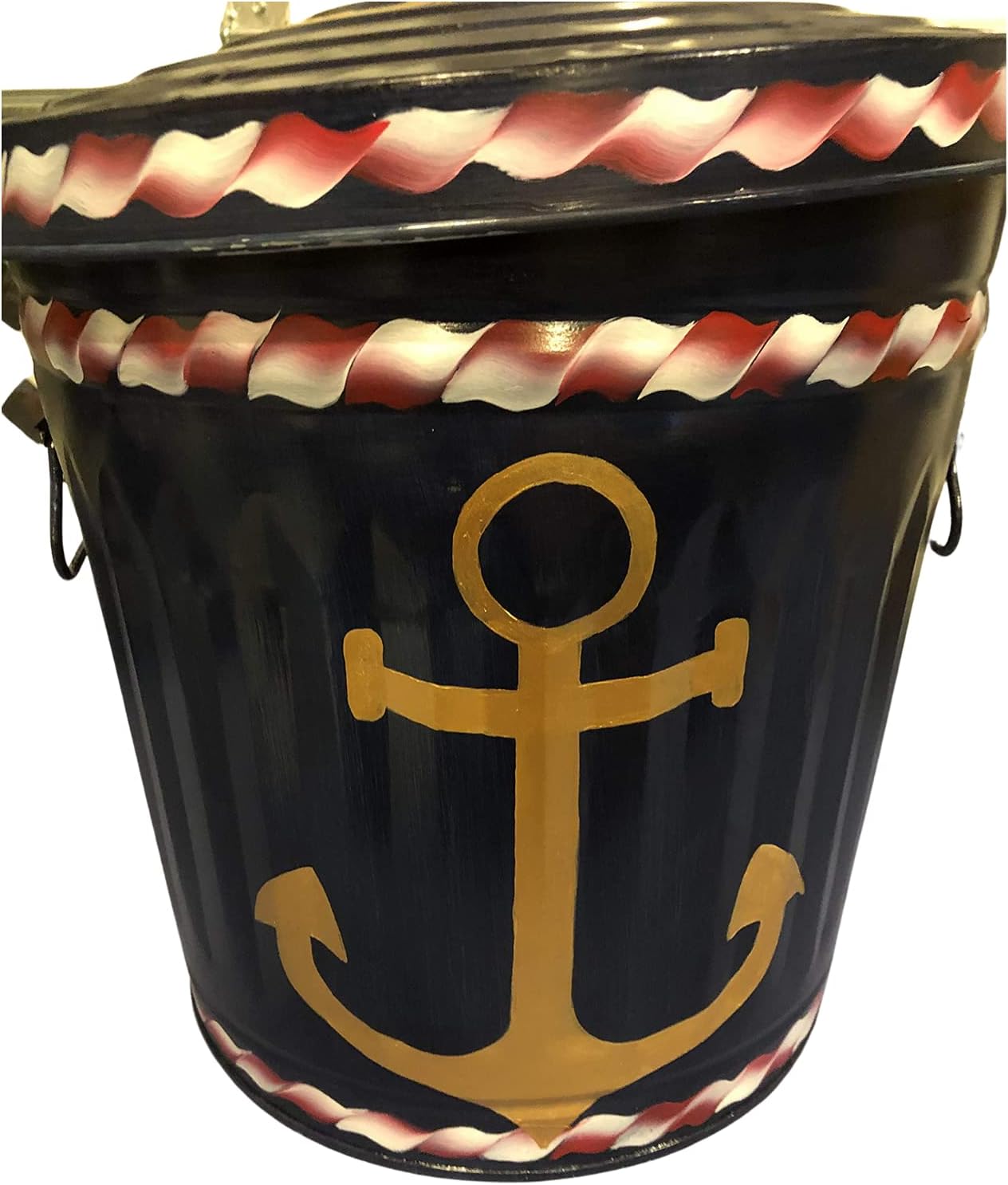 10 Gallon Hand Painted Decorative Trash Can Garbage Can Painted Trash Can Decorative Can Painted Can