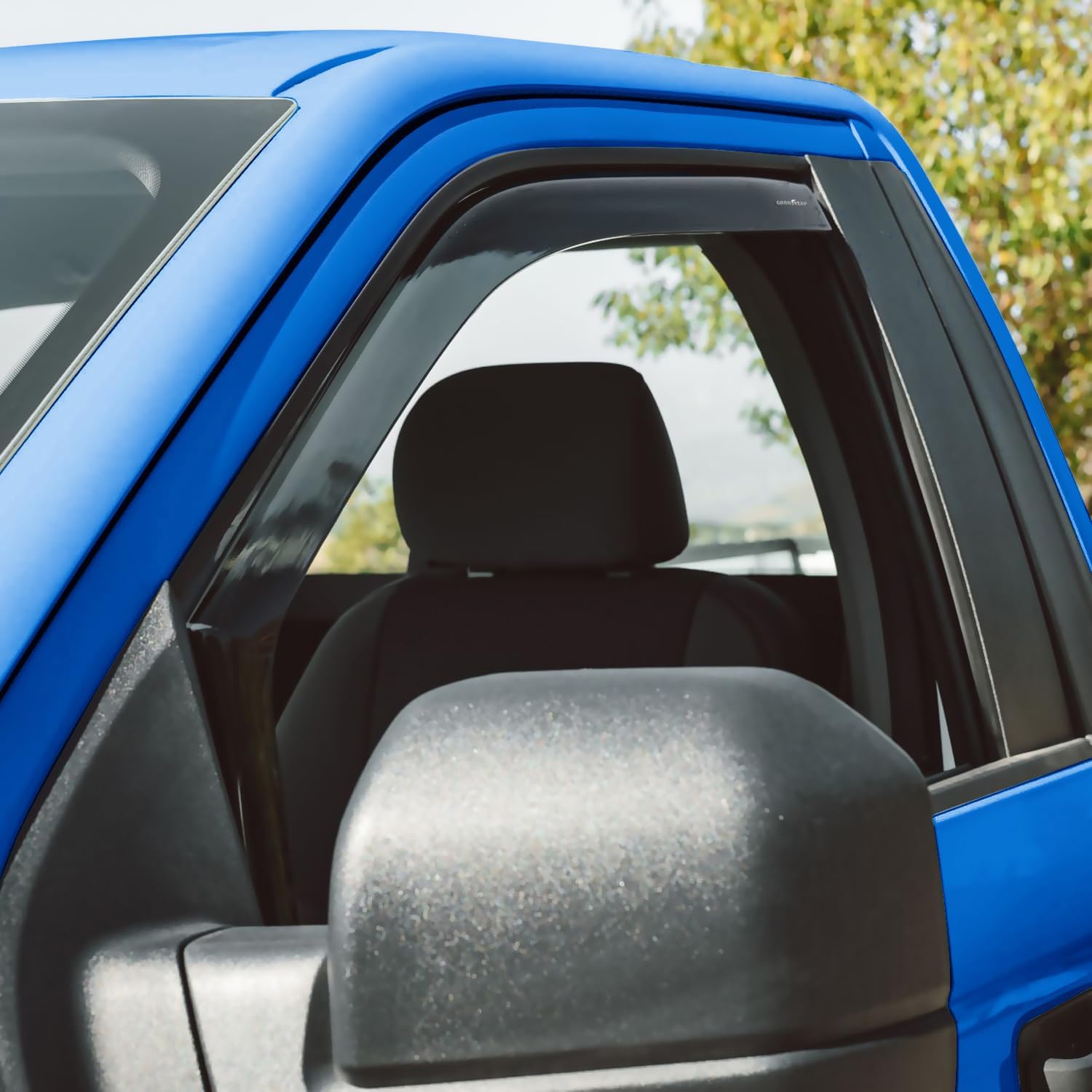 Goodyear Shatterproof in-Channel Window Deflectors for Ford F150 2015-2020 Regular Cab, Rain Guards, Window Visors, Vent Deflector, Vent Visor, Truck Accessories, 2 pcs - GY008127