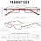 Viseng Slim Mini Metal Reading Glasses Compact Lightweight Portable Readers with Glasses Case for Reading Case +1.5 (Purple/Red/Silver)