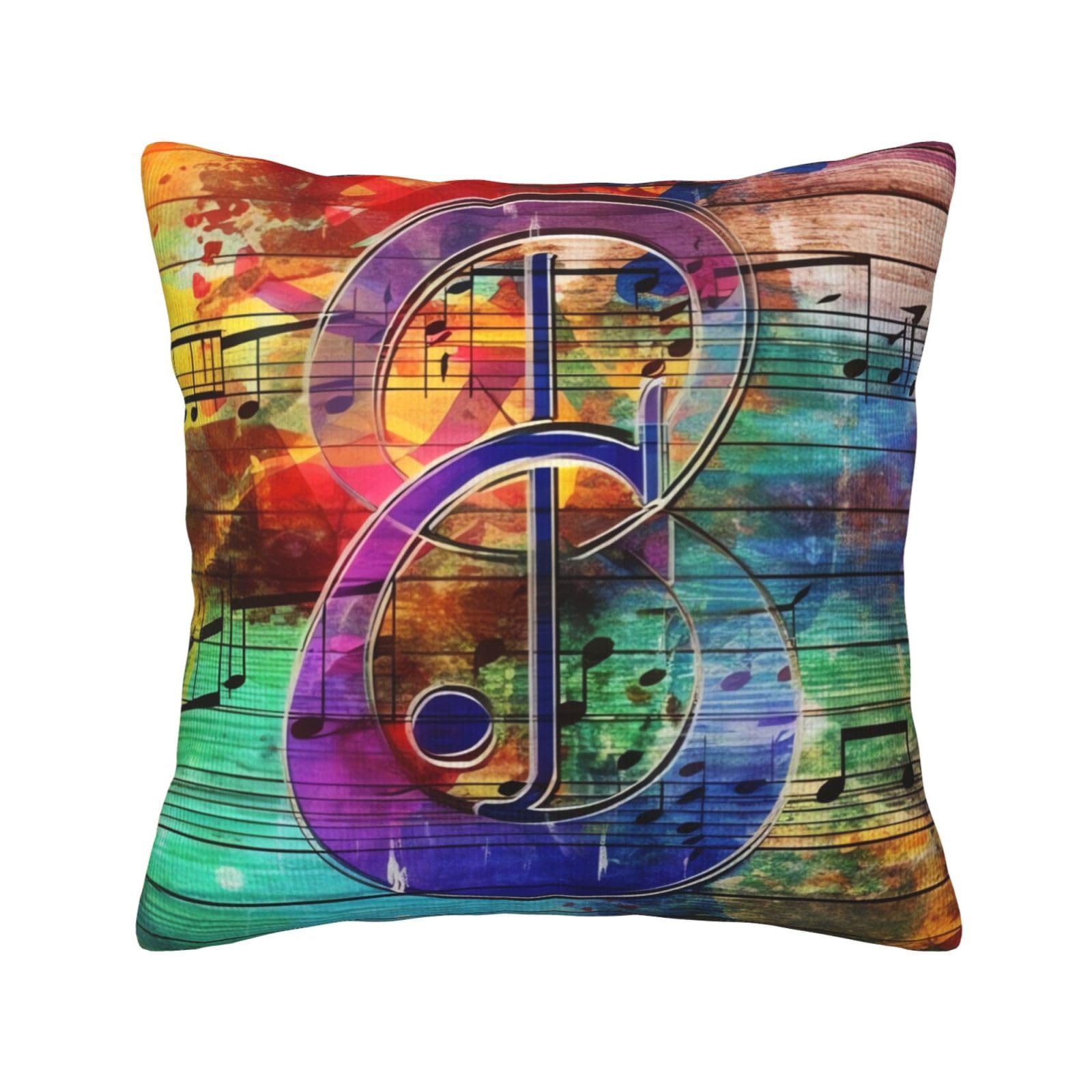 Housse de coussin musique en velours pour créer une ambiance chaleureuse dans votre chambre
