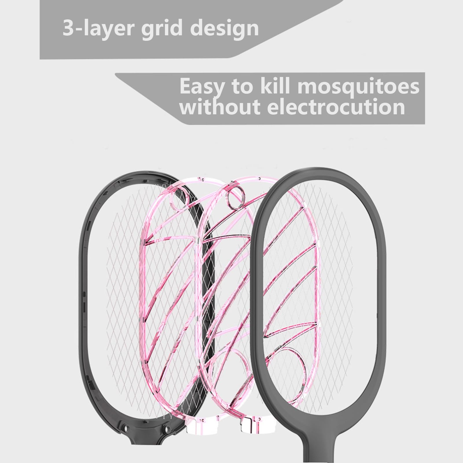 USB Charging Elettrico Zanzara Swatter con Luce UV Killer Elettrico Della Mosca 2 in 1 LED Zanzara Insetto Killer per il Campeggio, la Casa, il Cortile, la Cucina(Color:Weiß)