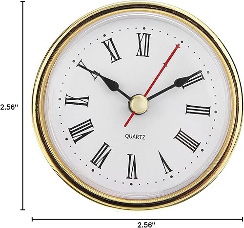 Miniatura 6 de Reloj clásico artesanal movimiento de cuarzo 2-1/2 (2.559 in) relojes redondos cabeza inserción número romano decoración del hogar
