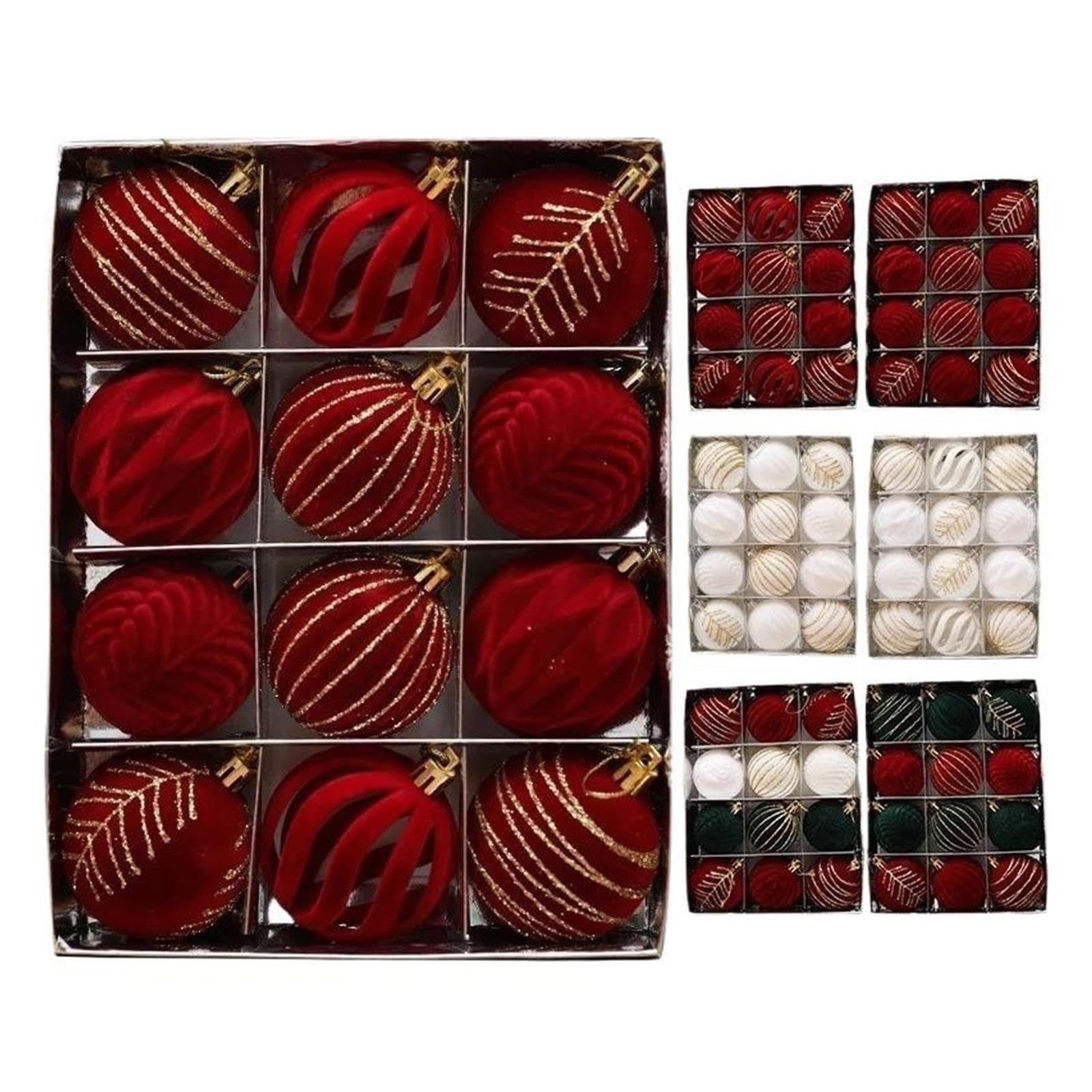 Boules de Noël, Multicolores, 6 cm, Flocage