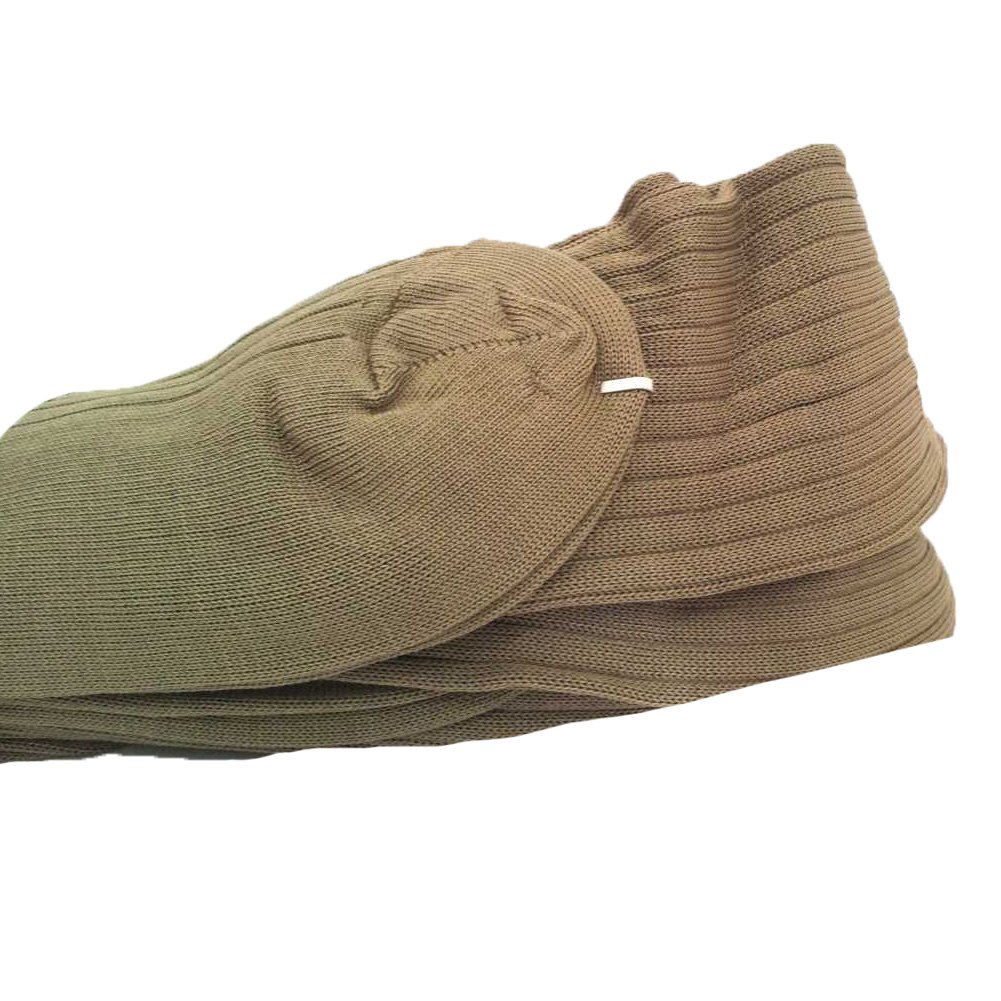 5 Pack Italian Army Military Cotton Socks, Khaki, 10 - Image 2