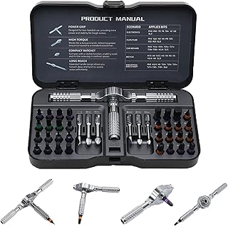 40 in 1 Ratchet Screwdriver Set, DIY Multi-Bit Magnetic Screwdriver Set with Ratchet Handle, 38 S2 Bits for Computer, Glas…