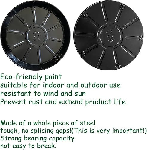 Miniatura 4 de Organizador de plantas con ruedas de 16 pulgadas, de metal, resistente, 2 piezas, soporte rodante para plantas con ruedas, organizador de macetas,