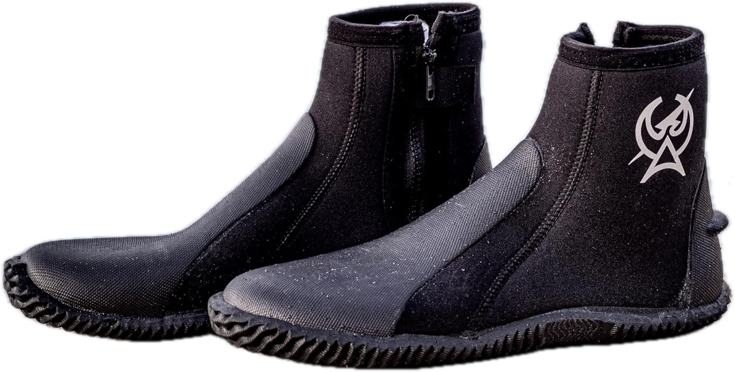 Adult Unisex Military Water Boots - 3mm Neoprene Adult Anti-Slip Sole Boots - Water Sports Essential for Scuba Diving, Snorkeling, Rafting and Swimming
