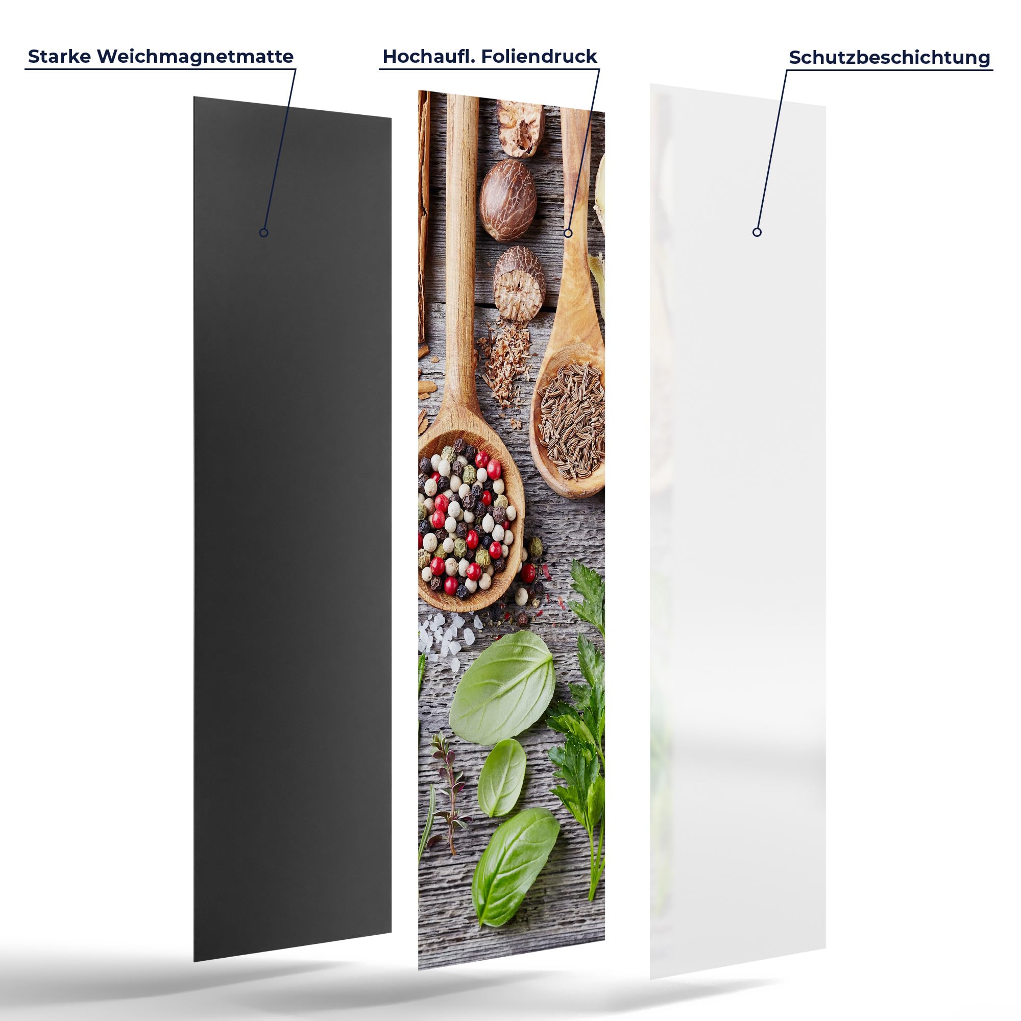 DEQORI Folia magnetyczna do lodówki 60 x 200 cm | motyw zdobiona łyżka kuchenna | dekoracyjna mata magnetyczna ochrona przed zamrażarką | magnetyczna folia dekoracyjna, samoprzylepna, magnetyczna i do