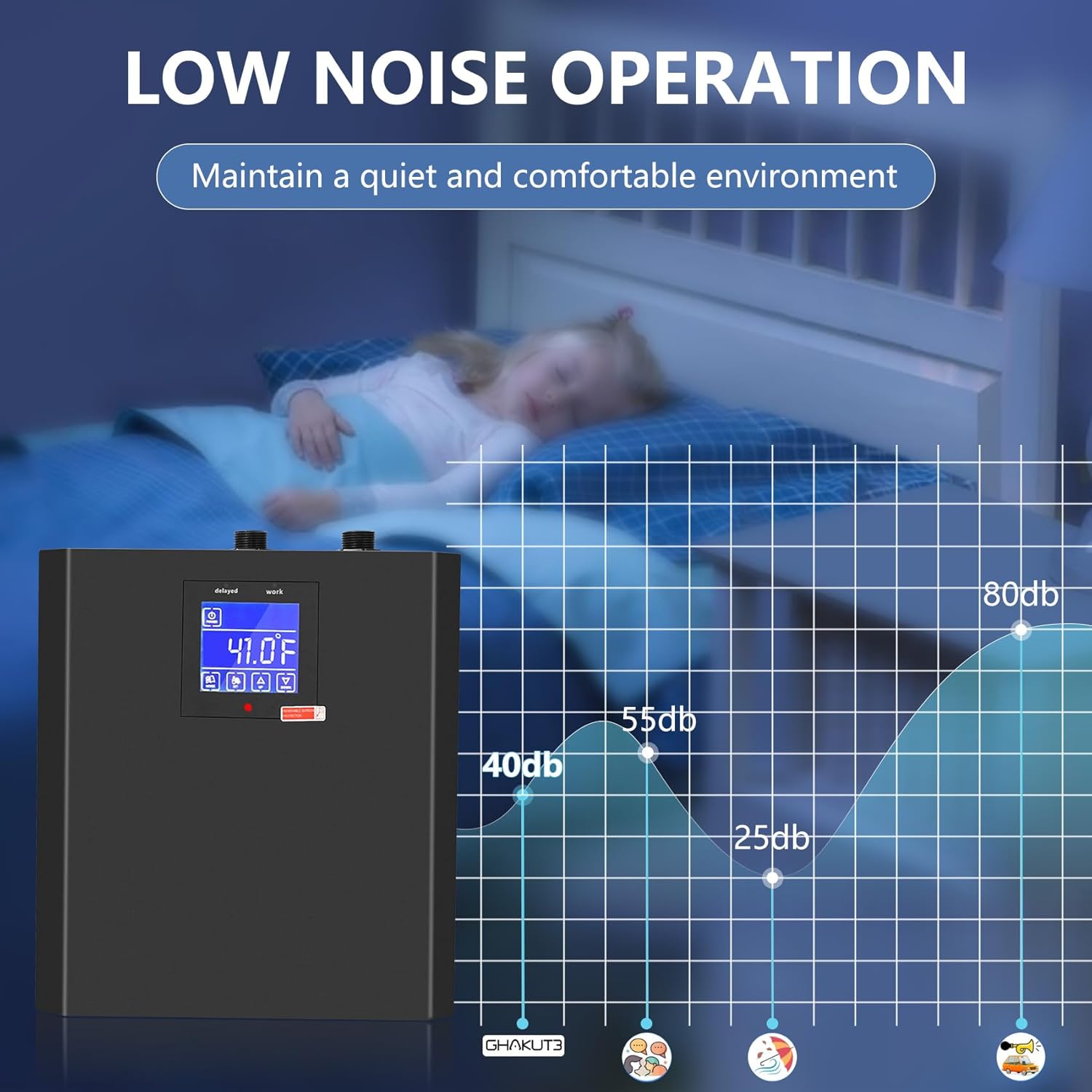 Ice Bath Water Chiller for Cold Plunge Tubs, Ice Bath Chiller, Water Chiller System for Cold Plunge Tubs,Fish Tank，87gal Chiller with LED Display, Pipe, Water Pump, Remote Control (87gal/300L)