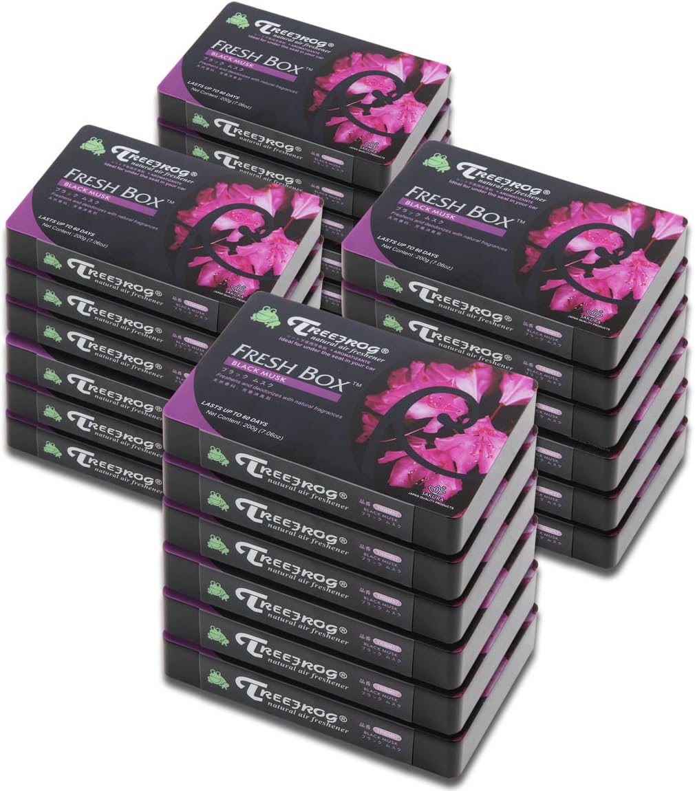 Auto Dynasty TreeFrog Xtreme Fresh Under-The-Car Natural Air Freshener, Lemon Scented, Pack of 24