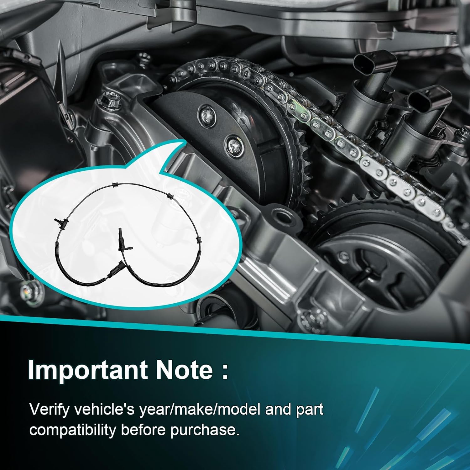 ABS Wheel Speed Sensor Front Rear Compatible with Dodge Ram 1500 2013 2014 2015 2016 2017 2018 2019, 1500 Classic 19(3.0L 3.6L 3.7L 4.7L 5.7L), 68053861AB 68053861AC 68053861AD 68231044AB