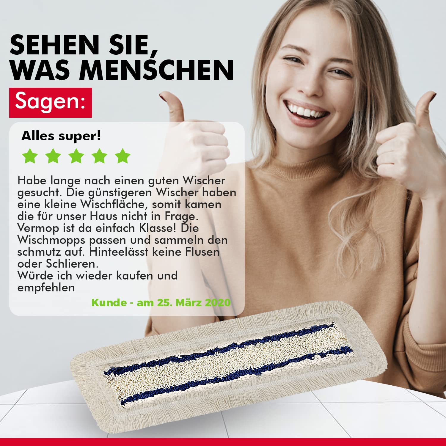 100 Stck 50 cm Baumwoll mit Mikrofasern Wischmop Taschen aus Polyester Ersatz für Mop Klapphalter Wischmoppbezug für Versiegelung Reinigung von Bodenbeläge wie Laminat Dielen